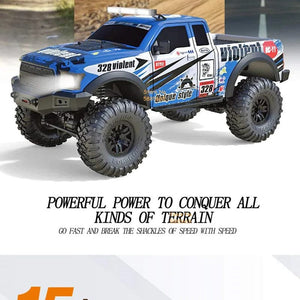 Planet Gates 4WD 45 Degree Climbing RC Off-road Crawler 2.4G 4WD 1/10 Professional Large RC Truck Independent Suspension RC Racing Drift Car