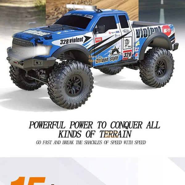 Planet Gates 4WD 45 Degree Climbing RC Off-road Crawler 2.4G 4WD 1/10 Professional Large RC Truck Independent Suspension RC Racing Drift Car