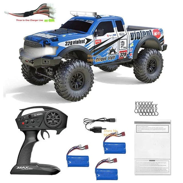 Planet Gates 4WD 45 Degree Climbing RC Off-road Crawler 2.4G 4WD 1/10 Professional Large RC Truck Independent Suspension RC Racing Drift Car