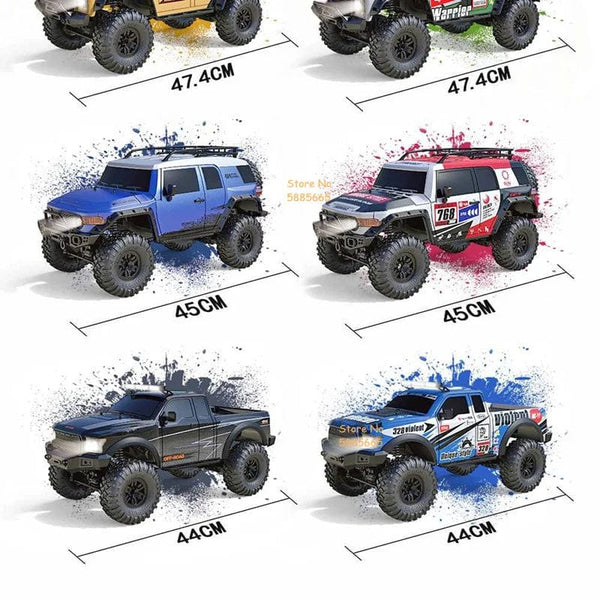 Planet Gates 4WD 45 Degree Climbing RC Off-road Crawler 2.4G 4WD 1/10 Professional Large RC Truck Independent Suspension RC Racing Drift Car
