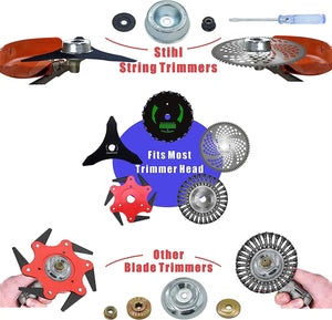 Planet Gates 4x Grass Trimmer Head Adapter Attachment Nut Fixing Kit Trimmer Head Lawnmower Blade for Stihl Trimmer Brush Cutter Garden Tool