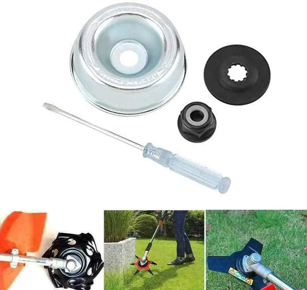 Planet Gates 4x Grass Trimmer Head Adapter Attachment Nut Fixing Kit Trimmer Head Lawnmower Blade for Stihl Trimmer Brush Cutter Garden Tool