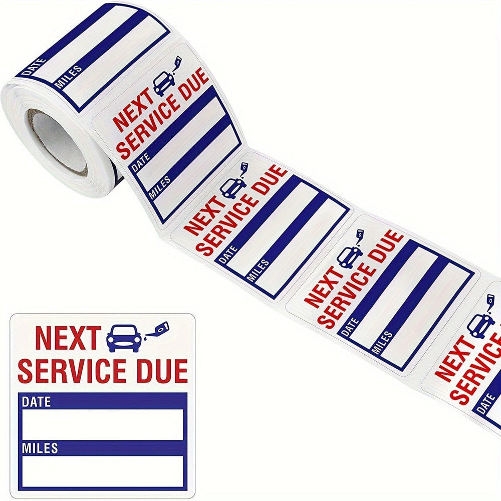 Planet Gates 5.08cm*5.08cm 150pcs Of Transparent Oil Change/maintenance Reminder Stickers 5.08 cm x 5.08cm High-quality Oil Change Stickers (Maintenance Deadline (blue))