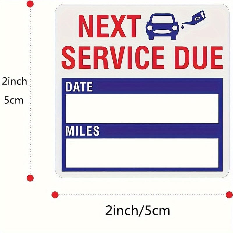 Planet Gates 5.08cm*5.08cm 150pcs Of Transparent Oil Change/maintenance Reminder Stickers 5.08 cm x 5.08cm High-quality Oil Change Stickers (Maintenance Deadline (blue))