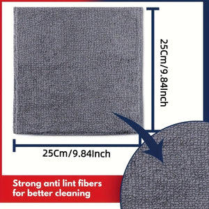 Planet Gates 5/10/20pcs Kitchen Towel, Ultra-fine Fiber Light Gray Cleaning Cloth Set, Absorbent, Soft And Stain-removing Cloth, For Cleaning Glass, Cooking Bench, Pot, Bowl, Water Tap, Lampblack Machine