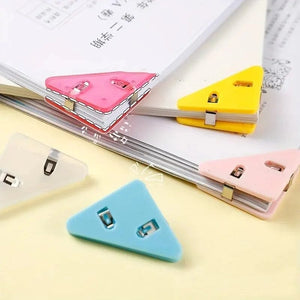 Planet Gates 5/10/50pcs Creative Triangle Clip Bill Clip Book Paper Corner Clip Binder Clip For Desk Storage Shelf Office Desktop Organizer