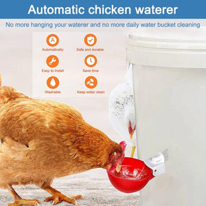 Planet Gates 5/10PCS Automatic Chicken Water Feeder Drinking Cups Poultry Kit for Chicks Duck Goose Turkey Quail Feeding & Watering Supplie