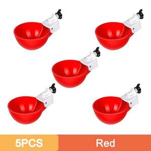 Planet Gates 5/10PCS Automatic Chicken Water Feeder Drinking Cups Poultry Kit for Chicks Duck Goose Turkey Quail Feeding & Watering Supplie
