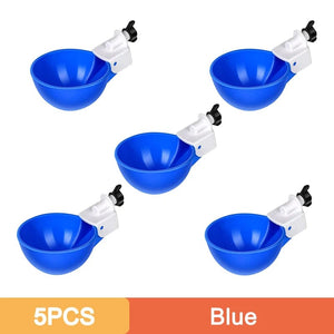 Planet Gates 5/10PCS Automatic Chicken Water Feeder Drinking Cups Poultry Kit for Chicks Duck Goose Turkey Quail Feeding & Watering Supplie