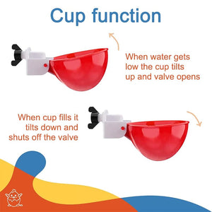 Planet Gates 5/10PCS Automatic Chicken Water Feeder Drinking Cups Poultry Kit for Chicks Duck Goose Turkey Quail Feeding & Watering Supplie