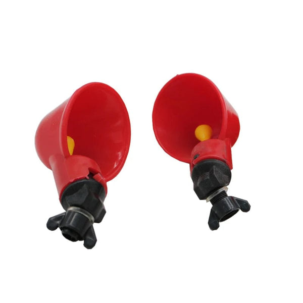 Planet Gates 5/10Pcs Chicken Quail Hanging Water Cups Nipple Drinking Bowl Birds Water Bowl Drinker Cups for Backyard Automatic Poultry