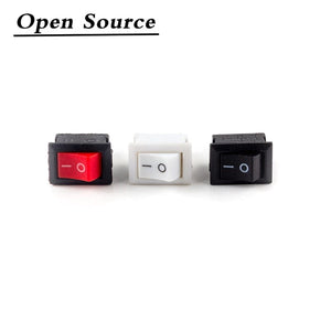 Planet Gates 5/10Pcs Push Button Switch 10x15mm SPST 2Pin 3A 250V KCD11 Snap-in on/Off  Rocker Switch 10MM*15MM Black Red and White