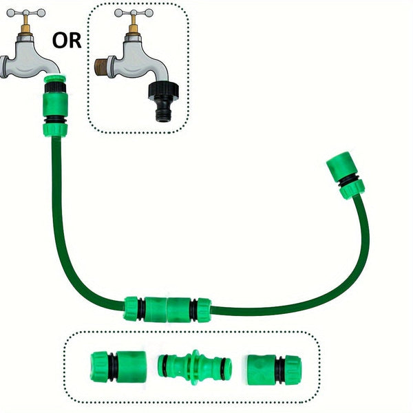 Planet Gates 5/10pcs, Quick Connectors For Garden Hose Soaker Hose And Faucet. 1/2" Water Flow Connector, 1/2" Shut-off Connector, 1/2" To 3/4" Faucet Connector, 3/4 GHT Quick Connectors. Work For Spray Nozzole, Water Gun.