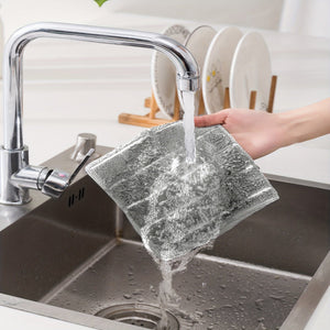 Planet Gates 5/10pcs, Scouring Pad, Square Dish Cloths, Simple Style Dish Towel, Cleaning Cloth For Sink Or Kitchen Stove, Antibacterial Washable Cleaning Brush, Kitchen Stuff, Kitchen Cleaning Gadget