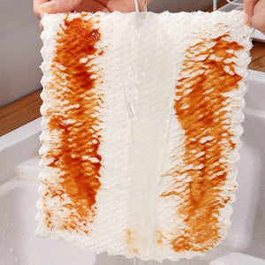 Planet Gates 5/10pcs, Solid Color Dishcloth, Household Thickened Kitchen Dish Cloth, Super-absorbent Dish Towel, Cleaning Special, Bamboo Fiber, Absorbent, Does Not Fall Off, Does Not Stick To Oil, Cleaning Supplies