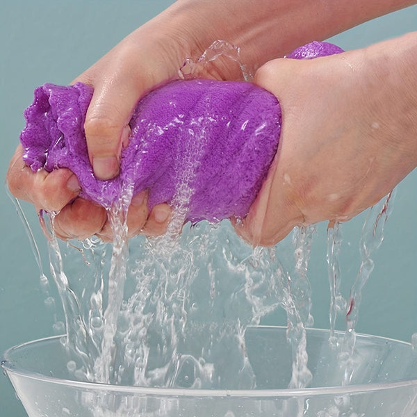 Planet Gates 5/10pcs, Solid Color Dishcloth, Household Thickened Kitchen Dish Cloth, Super-absorbent Dish Towel, Cleaning Special, Bamboo Fiber, Absorbent, Does Not Fall Off, Does Not Stick To Oil, Cleaning Supplies