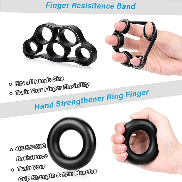 Planet Gates 5-120kg Adjustable Heavy Hand Grip Strengthener Finger Expander Arm Wrist Forearm Trainers Fitness Gripper Exercise For Patient