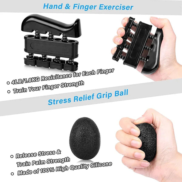 Planet Gates 5-120kg Adjustable Heavy Hand Grip Strengthener Finger Expander Arm Wrist Forearm Trainers Fitness Gripper Exercise For Patient