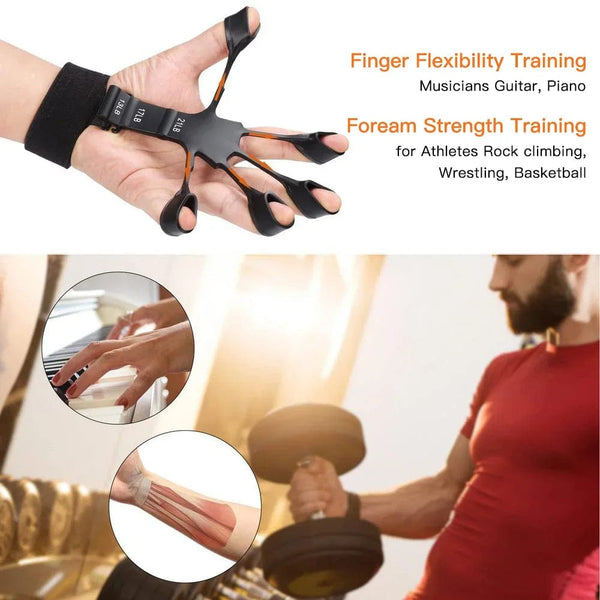 Planet Gates 5-120kg Adjustable Heavy Hand Grip Strengthener Finger Expander Arm Wrist Forearm Trainers Fitness Gripper Exercise For Patient