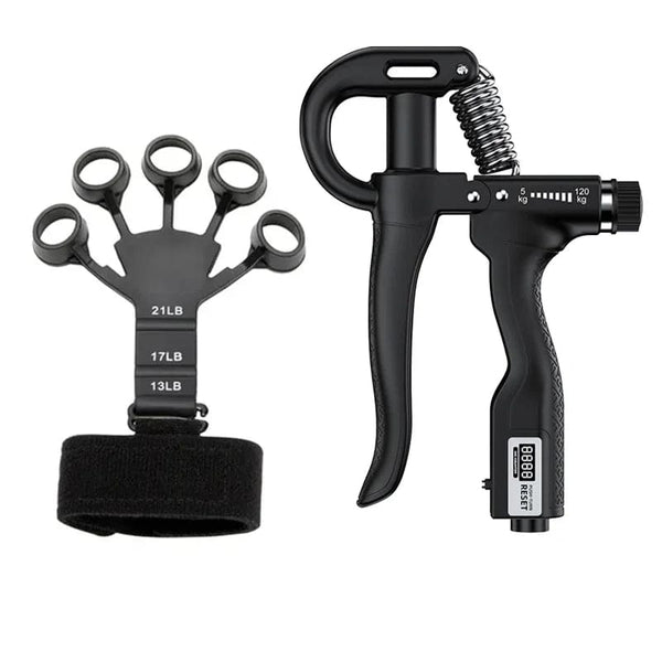 Planet Gates 5-120kg Adjustable Heavy Hand Grip Strengthener Finger Expander Arm Wrist Forearm Trainers Fitness Gripper Exercise For Patient
