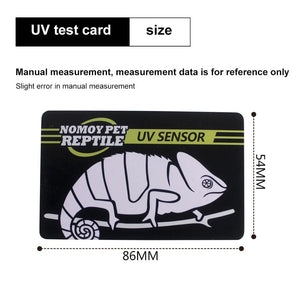 Planet Gates 5-1PCS UVB Tester Reptile UVA UVB Fluorescent Lamp Tester Card Reptile Lamp UV Sensor 10 Seconds Quick Test Meter Pet Supplies