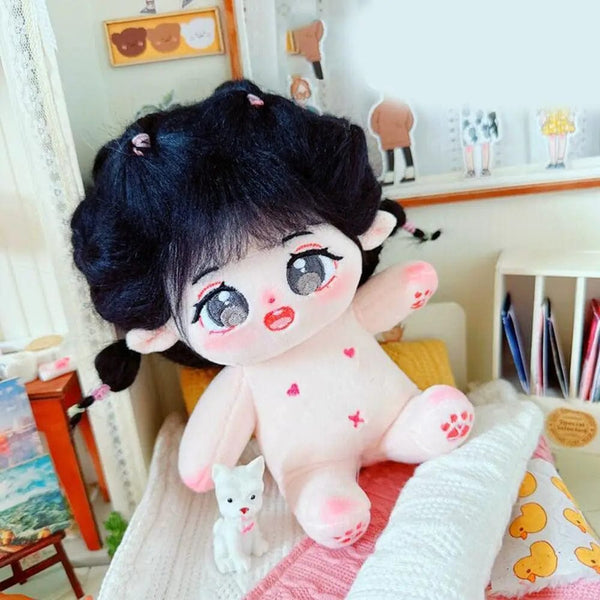 Planet Gates 5 20cm Cotton Doll Soft Stuffed Plush Doll Dress Up Dolls Cute Plush Toy Anime Can Be Placed in A Shape Nude Doll Accessories