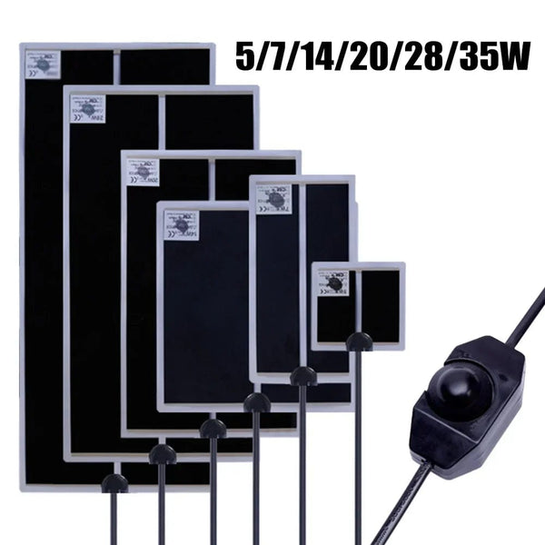 Planet Gates 5-35W Terrarium Reptiles Heat Mat Climbing Pet Heating Warm Pads Adjustable Temperature Controller Mats Reptiles Supplies EU