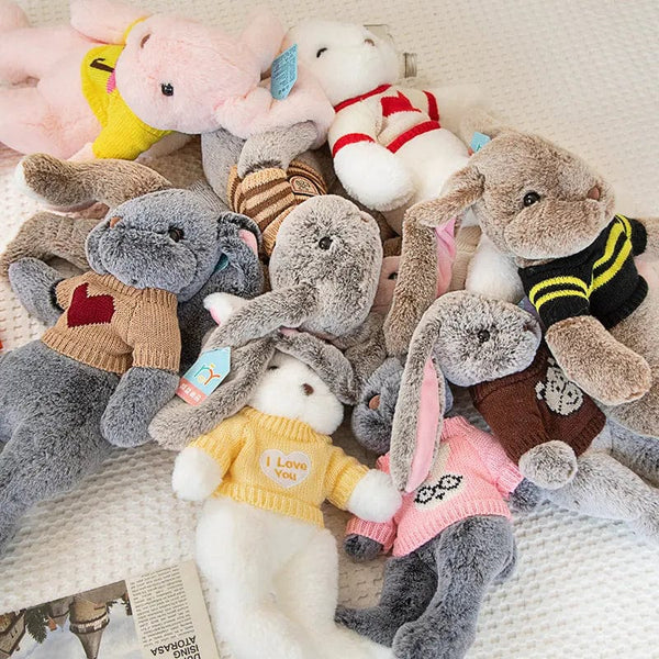 Planet Gates 5 / 45cm Kawaii Long Ear Rabbit Soft Plush Toys Sleeping Cute Bunny Cartoon Stuffed Animal Dolls Child Baby Appease Pillow Birthday Gift