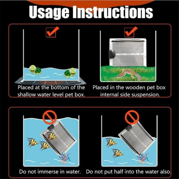 Planet Gates 5-45W Terrarium Reptiles Heat Mat Climbing Pet Heating Warm Pads Adjustable Temperature Controller Mats Reptiles Supplies