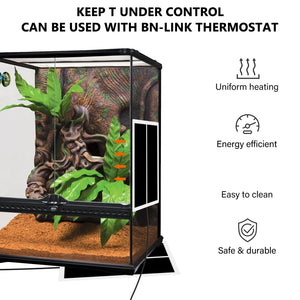 Planet Gates 5-45W Terrarium Reptiles Heat Mat Climbing Pet Heating Warm Pads Adjustable Temperature Controller Mats Reptiles Supply EU Plug