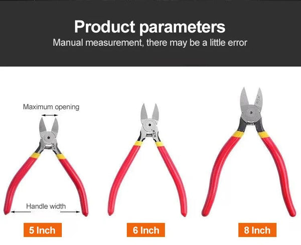 Planet Gates 5/6/8inch Diagonal Pliers Multi Functional Electrical Wire Cable Cutters Cutting Side Snips Flush Nipper Hand Tools
