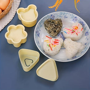 Planet Gates 5/6pcs, Onigiri Molds With 1 Rice Paddle, Rice Ball Molds, Japanese Sushi Makers, For Lunch Box, Bento Box Decorating, Kitchen Gadgets, Kitchen Stuff, Kitchen Accessories