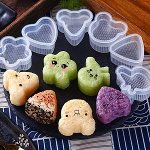 Planet Gates 5/6pcs, Onigiri Molds With 1 Rice Paddle, Rice Ball Molds, Japanese Sushi Makers, For Lunch Box, Bento Box Decorating, Kitchen Gadgets, Kitchen Stuff, Kitchen Accessories