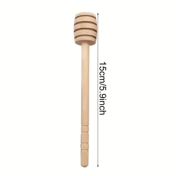 Planet Gates 5.90in (15cm) 1pc Natural Honey Stick - 8cm/10cm Wooden Stirring Stick For Coffee, Milk Tea, Jam, And More - Durable