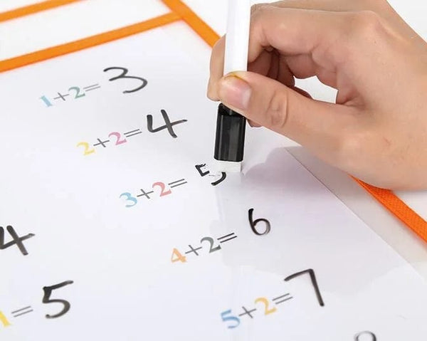 Planet Gates 5 Bags 5 Pens 10Pcs Transparent Dry Brush Bag Kids Craft Drawing Board Painting Doodle Coloring Learning Educational Toys For Children Gift