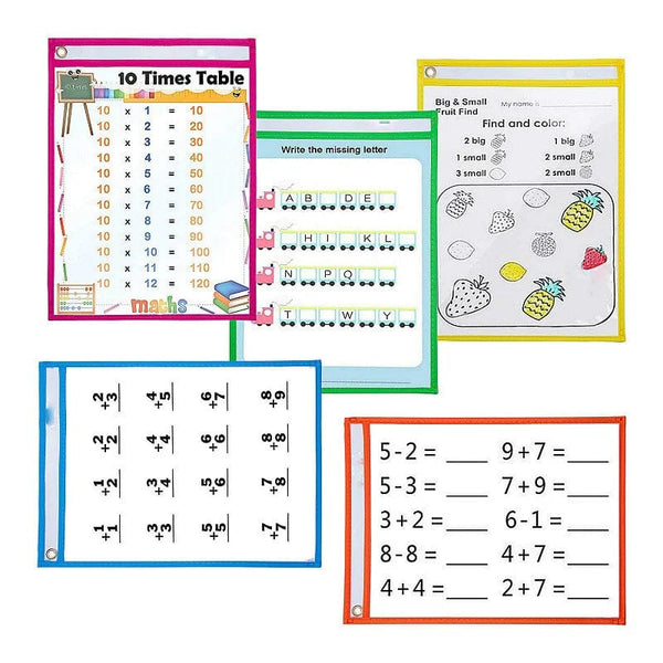 Planet Gates 5 Bags 5 Pens 10Pcs Transparent Dry Brush Bag Kids Craft Drawing Board Painting Doodle Coloring Learning Educational Toys For Children Gift