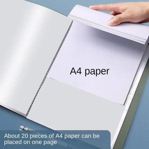 Planet Gates 5 Colors Storage Folders Briefcase Receipt Holder Stationary Paper Organizer Loose Leaf Binder A4 File Folders Documents Clip