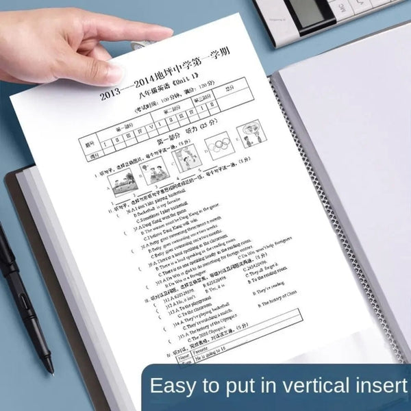 Planet Gates 5 Colors Storage Folders Briefcase Receipt Holder Stationary Paper Organizer Loose Leaf Binder A4 File Folders Documents Clip