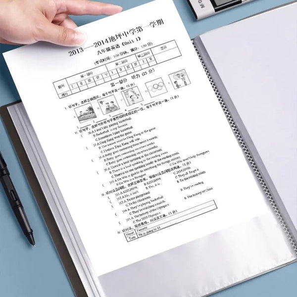 Planet Gates 5 Colors Storage Folders Briefcase Receipt Holder Stationary Paper Organizer Loose Leaf Binder A4 File Folders Documents Clip