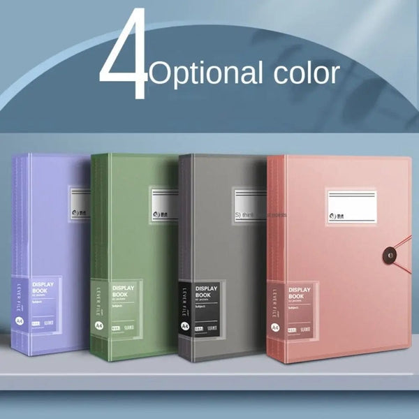 Planet Gates 5 Colors Storage Folders Briefcase Receipt Holder Stationary Paper Organizer Loose Leaf Binder A4 File Folders Documents Clip