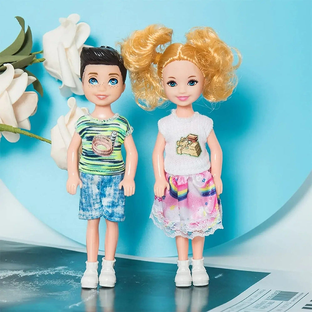 Planet Gates 5 Inch Mini Kelly Doll Accessories Fashion Chelsea Doll Clothes Party Grown Outfits Kids Girls Toys for Children Birthday Gift