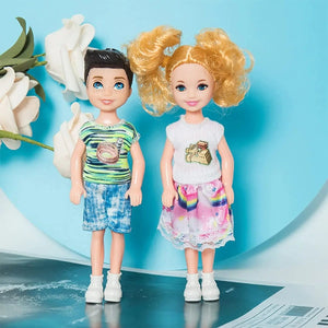 Planet Gates 5 Inch Mini Kelly Doll Accessories Fashion Chelsea Doll Clothes Party Grown Outfits Kids Girls Toys for Children Birthday Gift