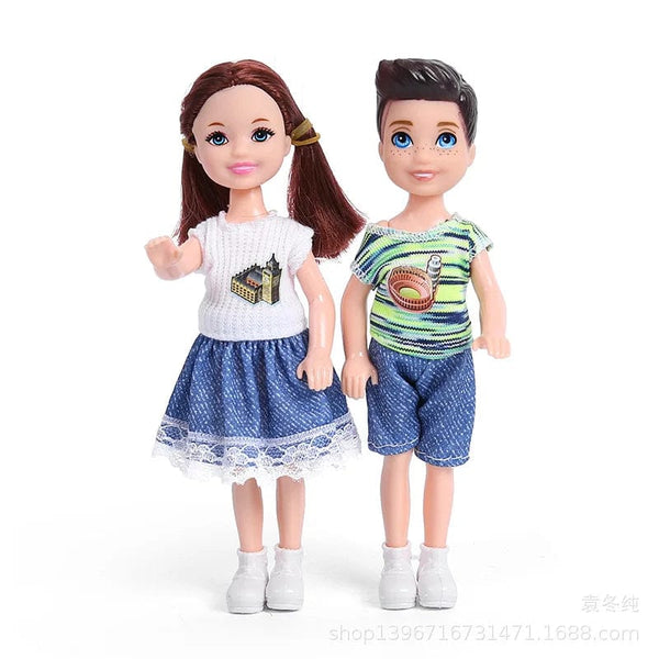 Planet Gates 5 Inch Mini Kelly Doll Accessories Fashion Chelsea Doll Clothes Party Grown Outfits Kids Girls Toys for Children Birthday Gift