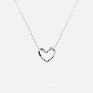 Planet Gates 5 Kpop Heart Necklace French Lucky Bean Love Clavicle Chain Korean Simple Female double layer Necklace Female Pendant for Women