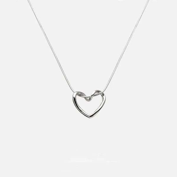 Planet Gates 5 Kpop Heart Necklace French Lucky Bean Love Clavicle Chain Korean Simple Female double layer Necklace Female Pendant for Women