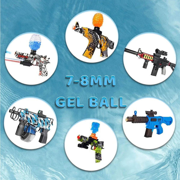 Planet Gates 5 Pack 50000PCS Toy Gun Bullets Gel Balls Blaster Ammo 7-8 mm Water Balls Beads Gel Blaster Gun Kids Toys