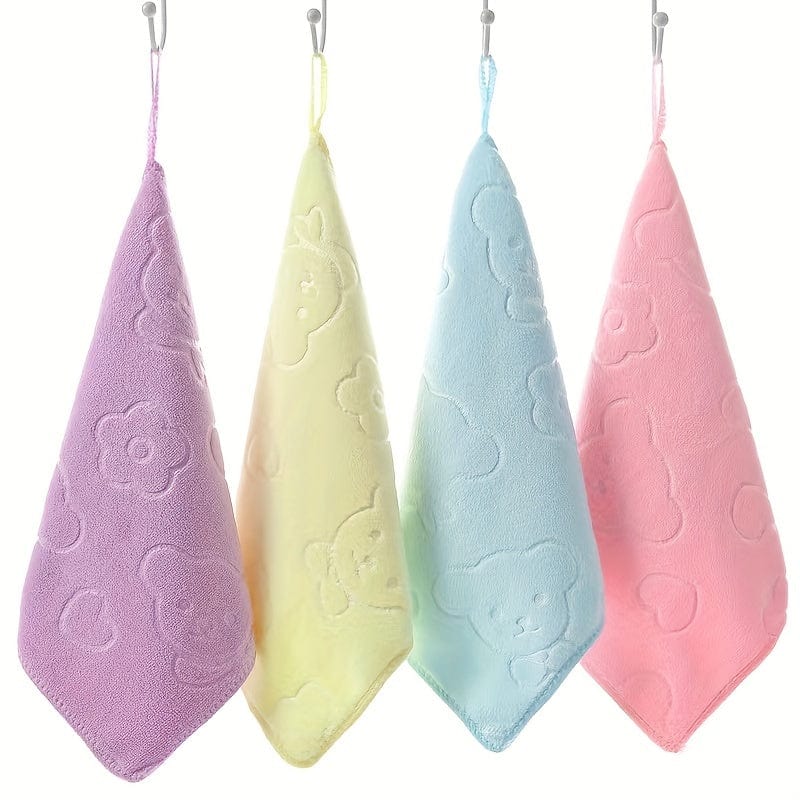 Planet Gates 5 Packs 5pcs Hangable Bear Towel, Hand Towel, Cleaning Towel