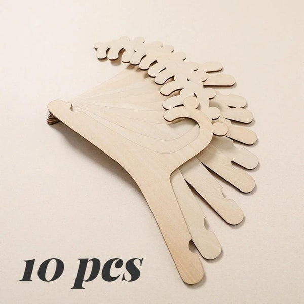 Planet Gates 5 PCS 5/10pcs Creative Wood Children's Bear Hanger Children's Clothing Hanger Home Children's Room Baby Clothes Hanger Hanger Hanger