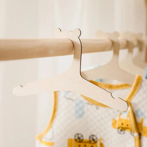 Planet Gates 5 PCS 5/10pcs Creative Wood Children's Bear Hanger Children's Clothing Hanger Home Children's Room Baby Clothes Hanger Hanger Hanger
