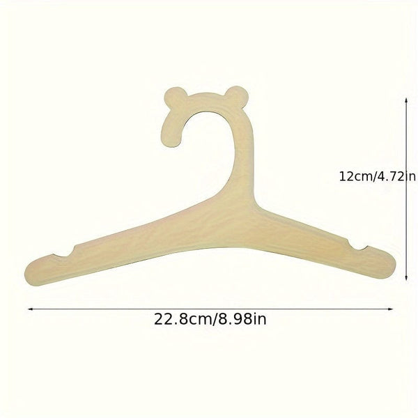 Planet Gates 5 PCS 5/10pcs Creative Wood Children's Bear Hanger Children's Clothing Hanger Home Children's Room Baby Clothes Hanger Hanger Hanger
